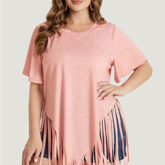 Bloom Chic Fringe Tee - Picture 1 of 6